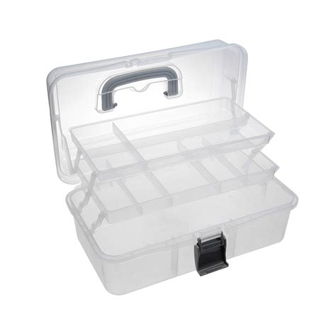 see through tool box with dividers